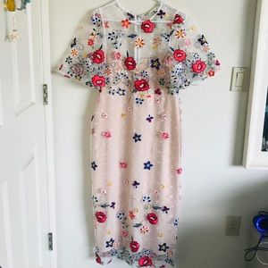 Floral embroidered dress